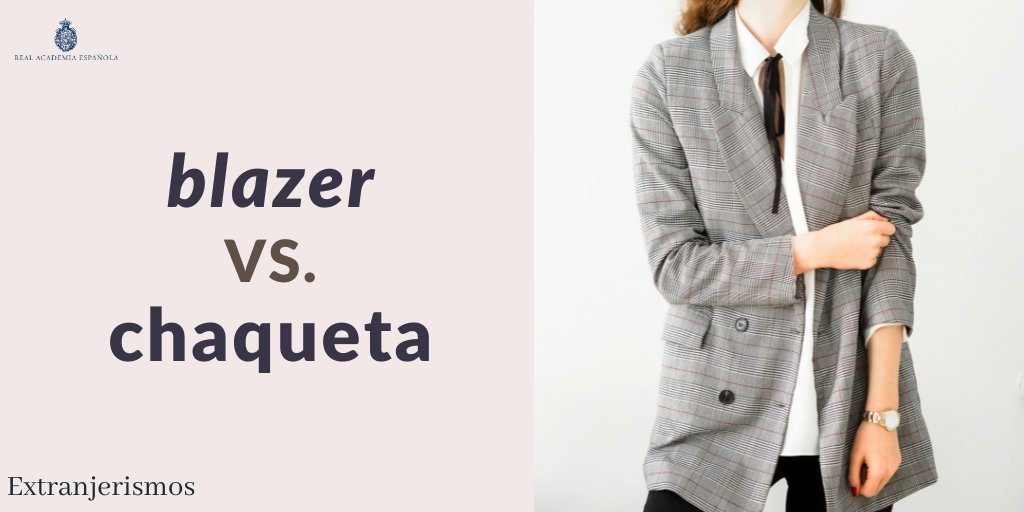 Extranjerismos | «blazer»

Aunque en español existen alternativas como «chaqueta (deportiva)», es común el uso de «blazer», que se recoge en el «DLE» en cursiva por ser un extranjerismo: ow.ly/RCTx50RoPaS. El «DPD» sugiere la adaptación «bléiser»: ow.ly/pW2y50RoPaT.