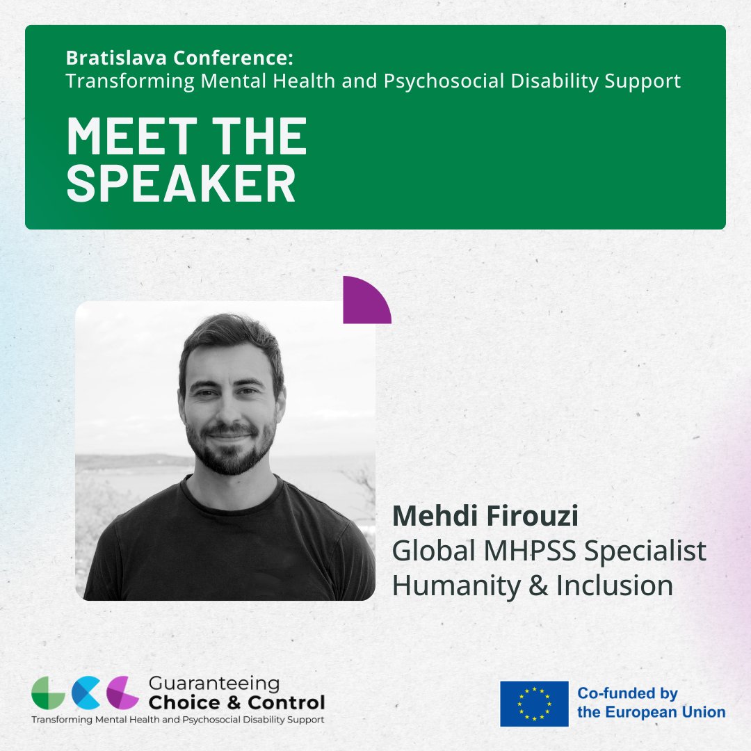 Workshop update! 🛠️ Mehdi Firouzi, Global Mental Health Specialist, will speak on 'Lessons learnt from MHPSS in Crisis Contexts: trauma, emergency, and displacement'. Don't miss out and join us this May in Bratislava! Register: easpdconference.eu/registration #ChoiceAndControl