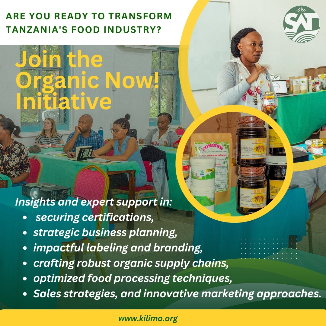 Organic Now! Initiative This is an opportunity for entrepreneurs in the food industry to tap into our comprehensive training and consultancy services spanning from organic supply chains, certification, branding and more deadline: May 15, 2024 Apply Now: rb.gy/d2t8lb