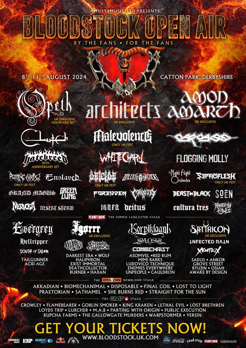 #BOA24 ANNOUNCEMENT for the brand new @empukofficial stage 🔥 The lineup: LOST BRETHREN, LETHAL EVIL, CROWLEY, KING KRAKEN, MAB, PUBLIC EXECUTION, PARTING WITH ORIGIN,FLAMEBEARER, RUPCHA FARMS, LURCHER, WARPSTORMER, THE CALLOWGATE MURDERS, GOBLIN SMOKER, YERSIN + LOYDS TRIP