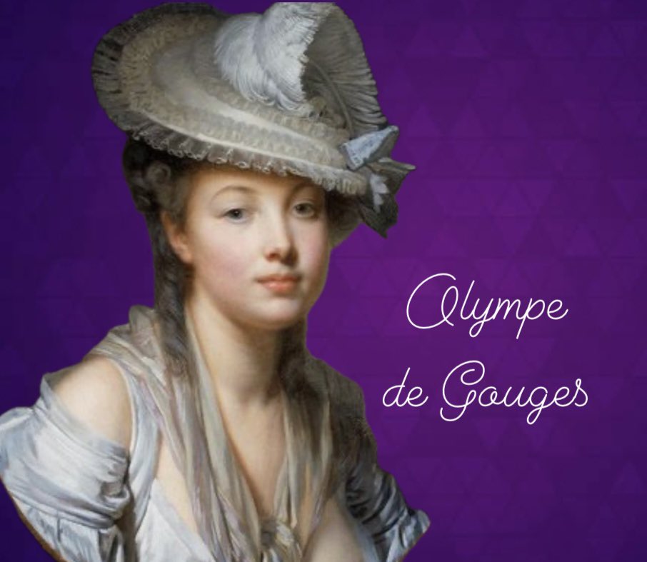 Today in HERstory 1748Olympe de Gouges was born. She was a playwright, philosopher, feminist, & abolitionist. She wrote the famous Declaration of the Rights of Woman and the Female Citizen after the petition for equal rights for women presented to the National Assembly #herstory