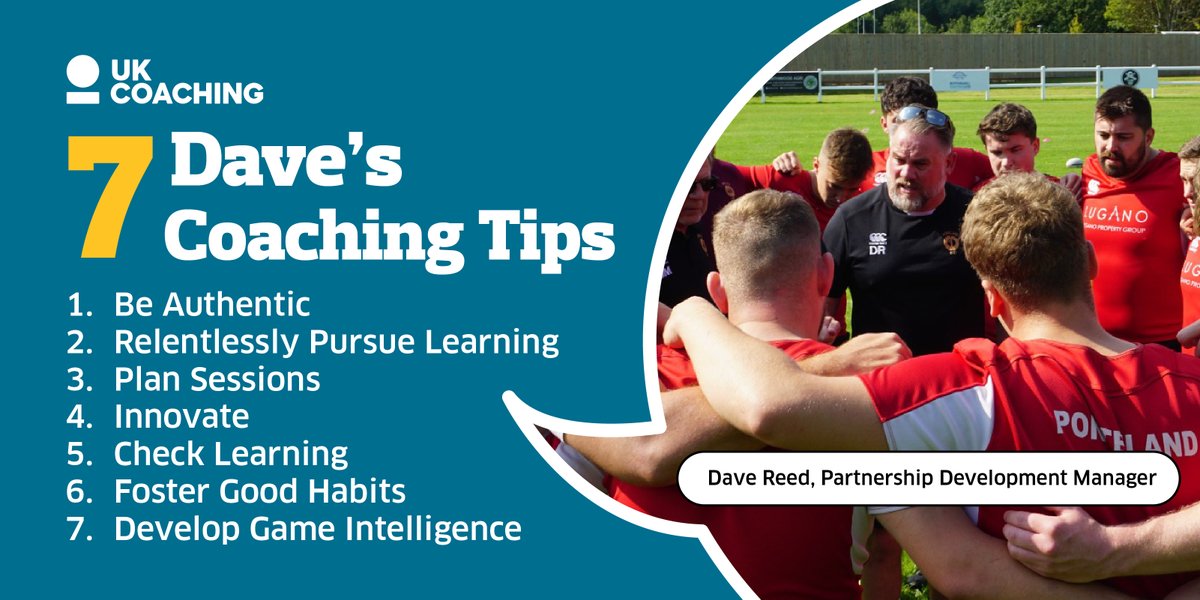 It's #TopTipsTuesday, and this week we're thrilled to feature insights from Partnership Development Manager David Reed (@horsesheed)! Currently coaching at @pontelandrfc & @rockcliffrfc, Dave brings a wealth of knowledge to the table Check out his 7 key coaching tips!👇 (1/8)