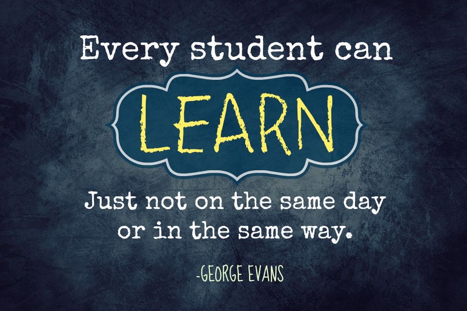 Every student can learn.

Just not on the same day or in the same way.

#education #teachers #leadership #sped #autism #teachertwitter