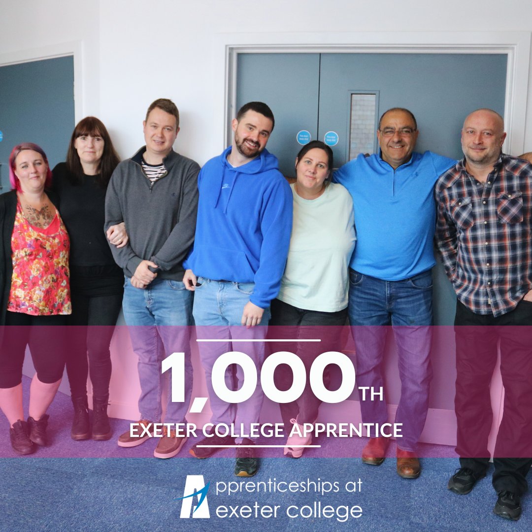 💥 We've hit a huge milestone, and welcomed our 1,000th @ExeterCollege apprentice this year!

Meet Vicky a Level 3 Senior Healthcare Worker & our 1,000th apprentice to be enrolled. 🤩 

Congratulations to this brilliant team, who work with @DPT_NHS & @mariecurieuk

#ExeCollProud
