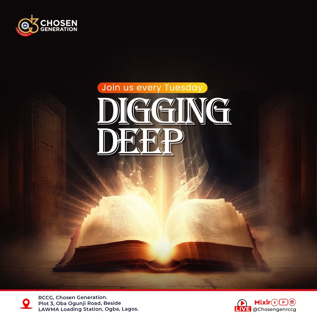 Your word is a lamp for my feet, a light on my path. 

Psalm 119:105

It's that time of the week again where we search the scripture,today at 6pm!

#infallibleproof #yearofflourishing #evidencedey #rccgchosengeneration #diggingdeep