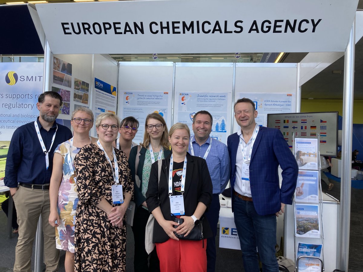 ECHA's booth at #SETACSeville will certainly be a worthwhile visit! Our scientists are sharing posters on interesting topics -new approach methodologies, #AlternativesToAnimalTesting, new #EU_CLP hazard classifications, #bee protection and biocides or gaps in regulatory science.