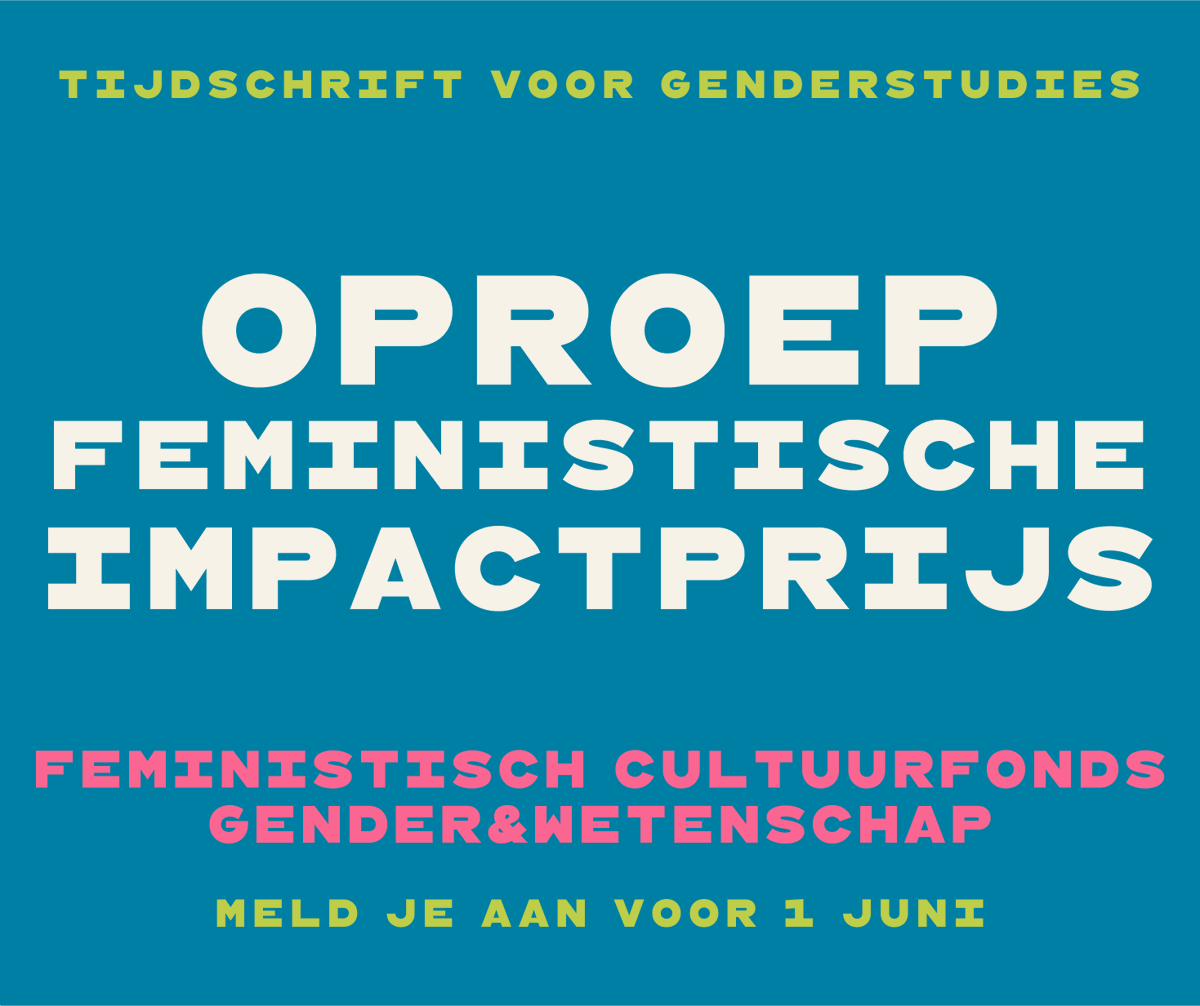 📢We call your attention to the Feministische Cultuurprijs by het feministisch cultuurfonds. If you are, or know someone who created media contributing to debates in gender studies, consider applying! Check out the details at the link below! ➡️fcgenderenwetenschap.nl/wp-content/upl… #TvGs #FIP