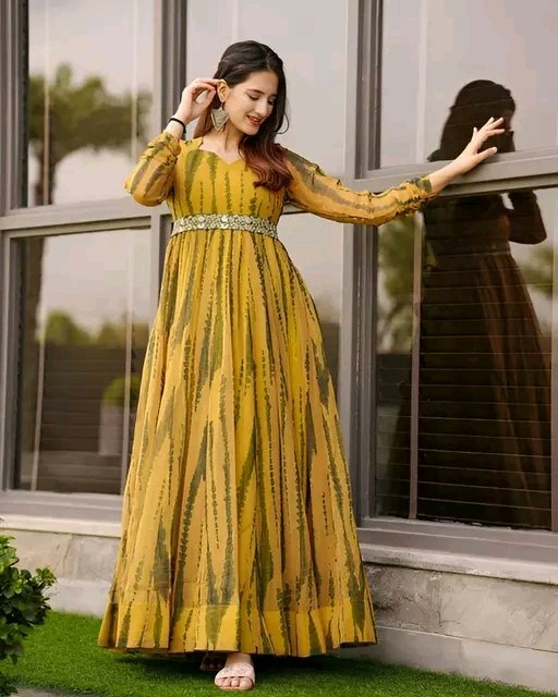 Women georgette printed gown
Price 700Rs,COD available, DM for Booking 
Fabric: Georgette
Sleeve Length: Long Sleeves
Pattern: Printed
| Elegant Gown | Vibrant Gown | Lightweight Gown | Fashionable Gown | Special Occasions Gown |
Country of Origin: India
#shopping #shoppingstar