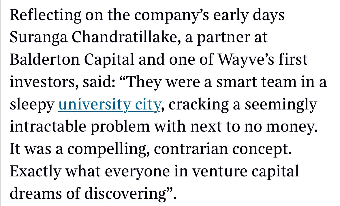 An exceptional write up in the @thetimes on @wayve_ai’s technology and the experience of riding in an autonomous vehicle through Kings Cross. Huge congratulations to @alexgkendall and the team on their $1B funding round - the largest ever for an AI company in Europe. Balderton…