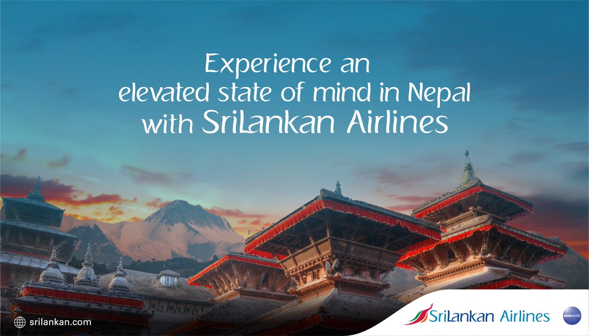 Experience an elevated state of mind in Nepal with SriLankan Airlines. Economy Class one-way fares from Mumbai starting at INR 8,100/- per passenger (all inclusive) Economy Class return fares from Mumbai starting at INR 17,500/- per passenger (all inclusive) For more details,…