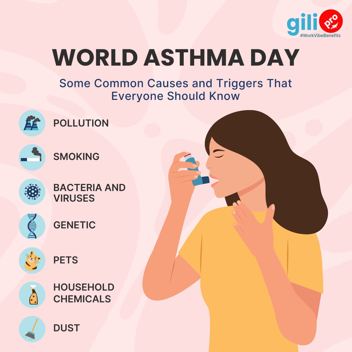 Behind every #asthmatic is a story of courage and perseverance. Let's honor their journey on #WorldAsthmaDay.

#gilipro #worldasthmaday2024 #asthma #asthmalife #asthmaday #asthmaproblems #asthmaawareness #health #wellness #workvibebenefits #employeewellness #employeebenefits