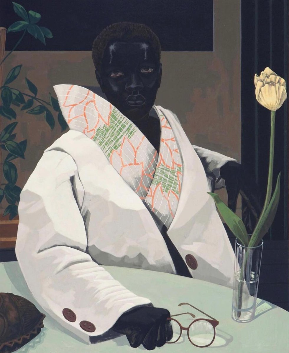 Posted • @kerryjamesmarshall_ Portrait of a Curator (In Memory of Beryl Wright), 2009

Acrylic on PVC panel
30 7/8 × 24 7/8 × 1 7/8 in
78.4 × 63.2 × 4.8 cm

©️ Kerry James Marshall
#kerryjamesmarshall #figurativeart  #portraiture #blackculture #americanart