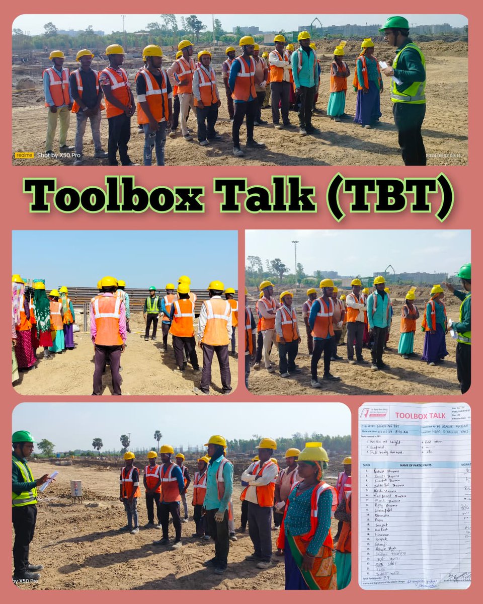 Throwback to this morning's Toolbox Talk session at Bhesan Depot DC-02, near the Stabling Yard, tackling safety topics on Work at Height & under-excavated areas.With subtopics ranging from scaffolding to emergency response, we're committed to ensuring a safe working environment..