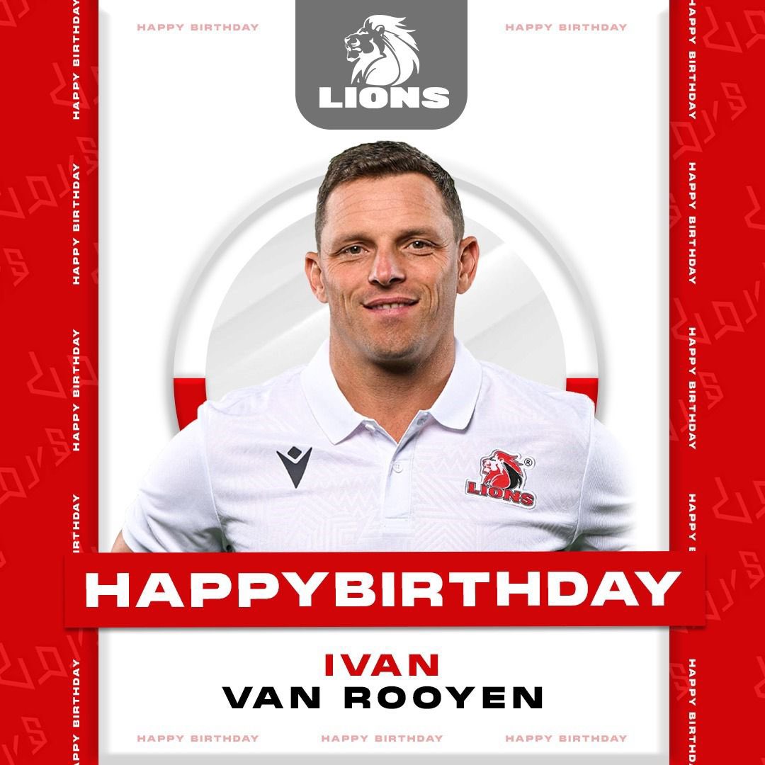 Leader of the Pride. Happy Birthday to our head coach Ivan 'Cash' van Rooyen. #LionsPride🦁