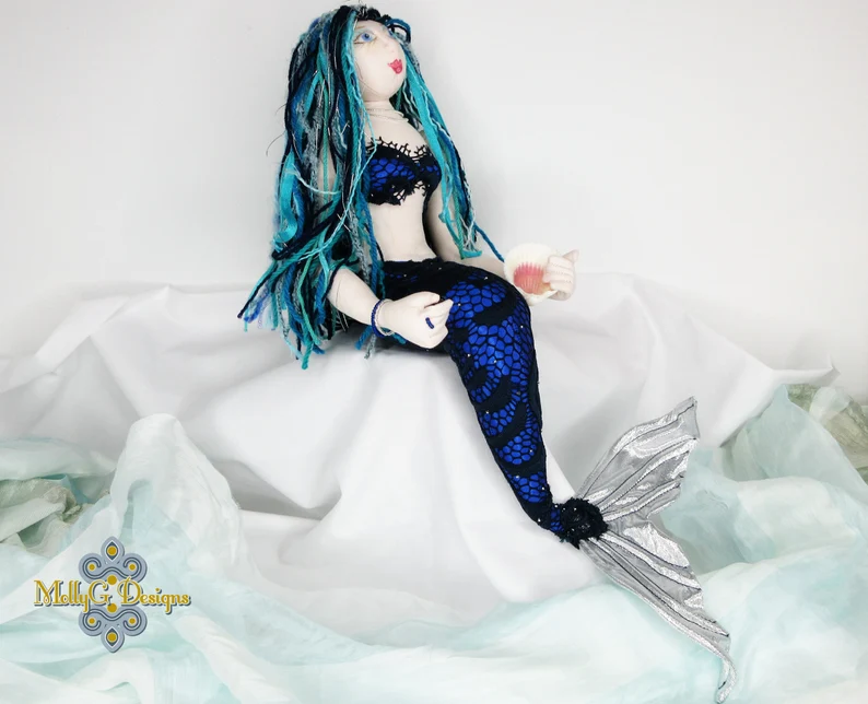 @MHHSBD Word Challenge today is MYTHICAL This is Marianna, a unique collectable art doll mermaid. Find her via the link in my bio. #MHHSBD #earlybiz
