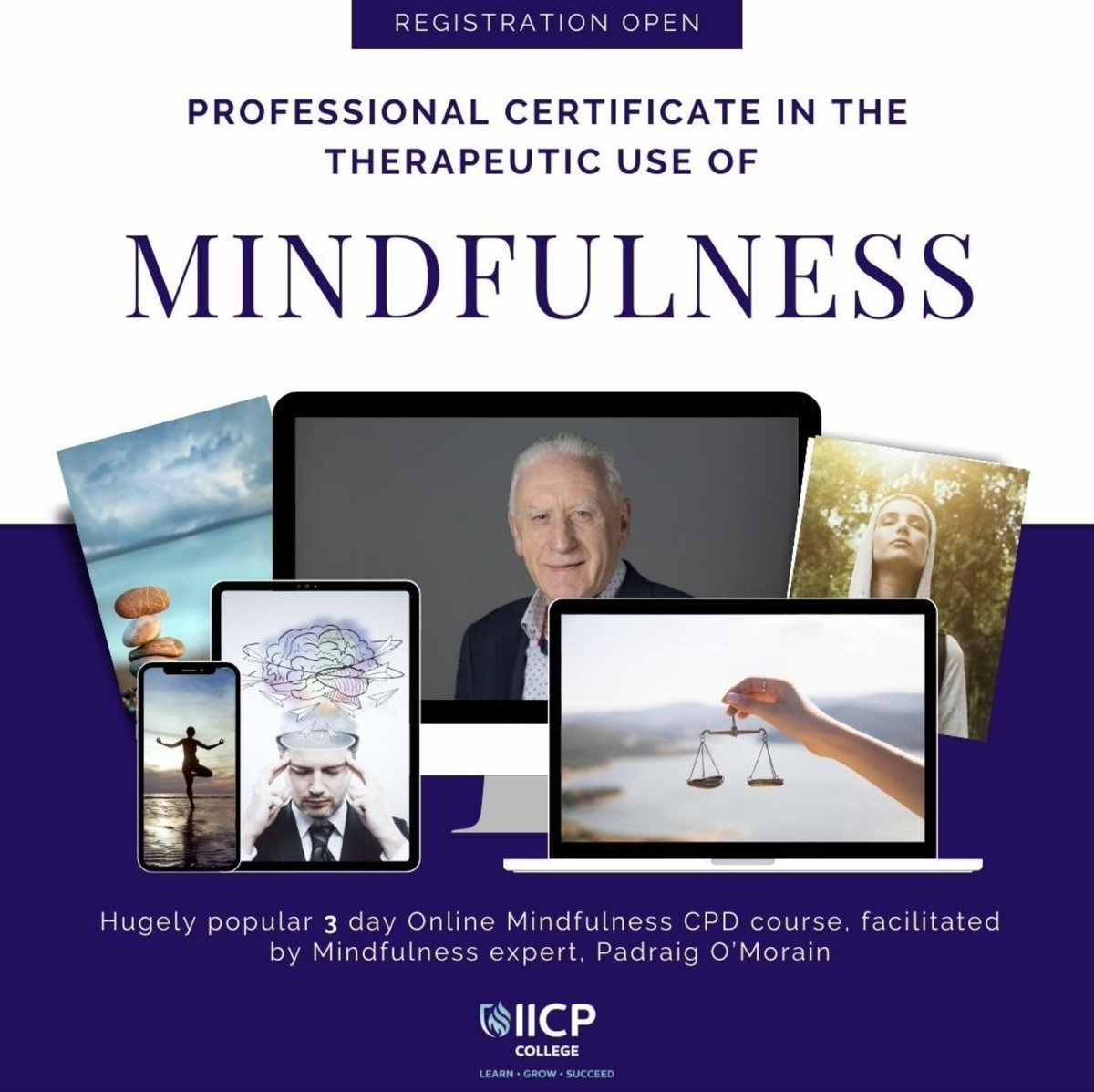 Last day to register for the Certificate in the Therapeutic Use of Mindfulness @IICP_Education. Aimed at those who want to use mindfulness interventions in their work, the 3 day course covers the benefits of mindfulness for anxiety, depression &wellbeing: zurl.co/gco