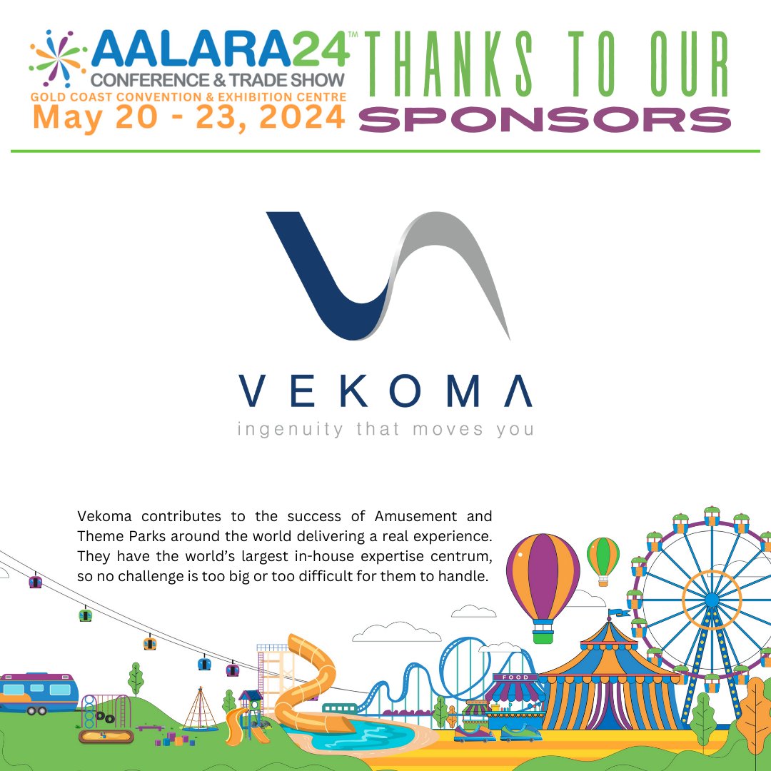 Grateful for the thrill! 🎢 A huge shoutout to Vekoma for their incredible amusement rides that bring joy and excitement to millions worldwide. Your dedication to innovation and safety makes every ride unforgettable. Thank you for your contribution to AALARA24!