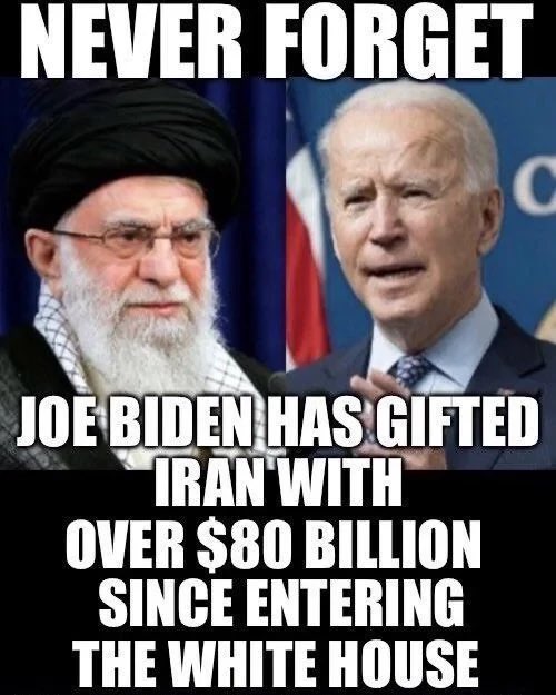 🩸Iran funneled Biden’s “gift” to: 🩸fund Hamas 10/7 terrorist massacre 🩸fund Hezbollah attacks on Israel 🩸fund Iraq-Jihadi shelling U.S. bases 🩸fund Houthis terrorizing shipping