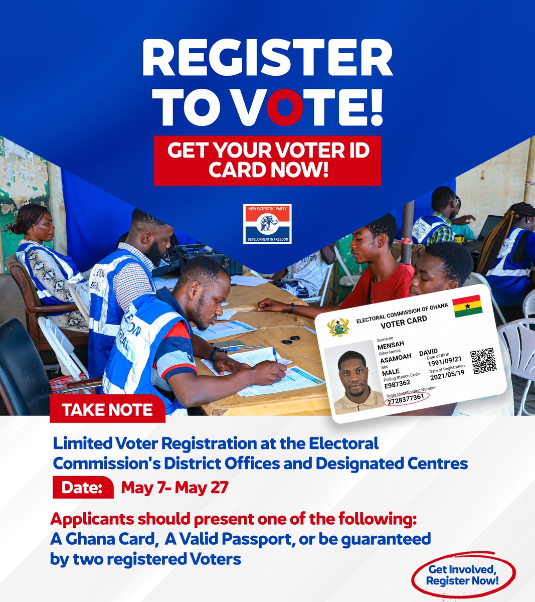 Make your vote count in December. Kindly register now and help better Ghana with bold solutions for our future. It is possible!