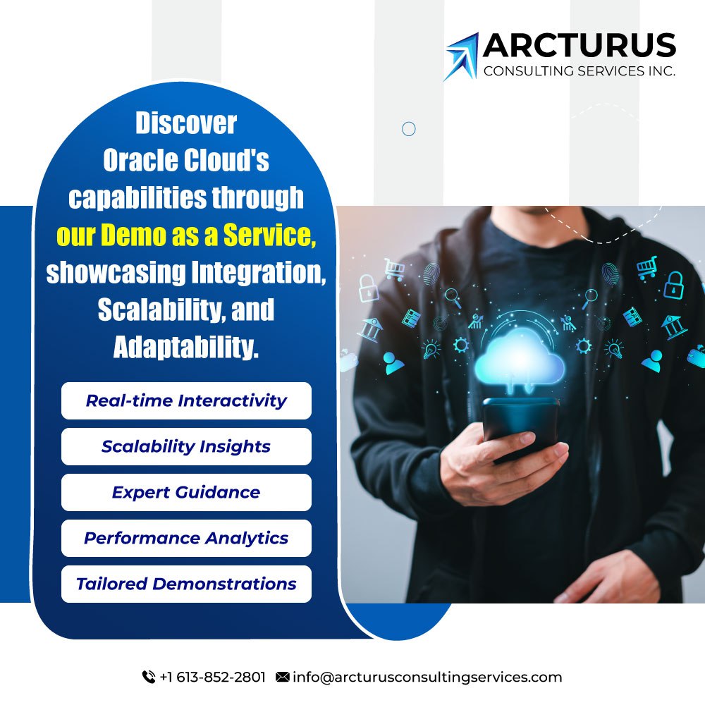 Experience the power of Oracle Cloud solutions with our Demo as a Service. Our demos go beyond presentations, offering a journey tailored to your business needs. We provide real-time exploration that can transform your organization. #oraclecloud #demoasaservice #arcturus