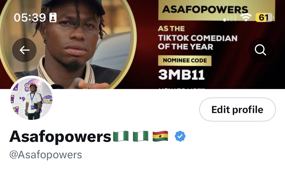 @Asafopowers is now verified 💐🥳 Watch out for more hilarious videos