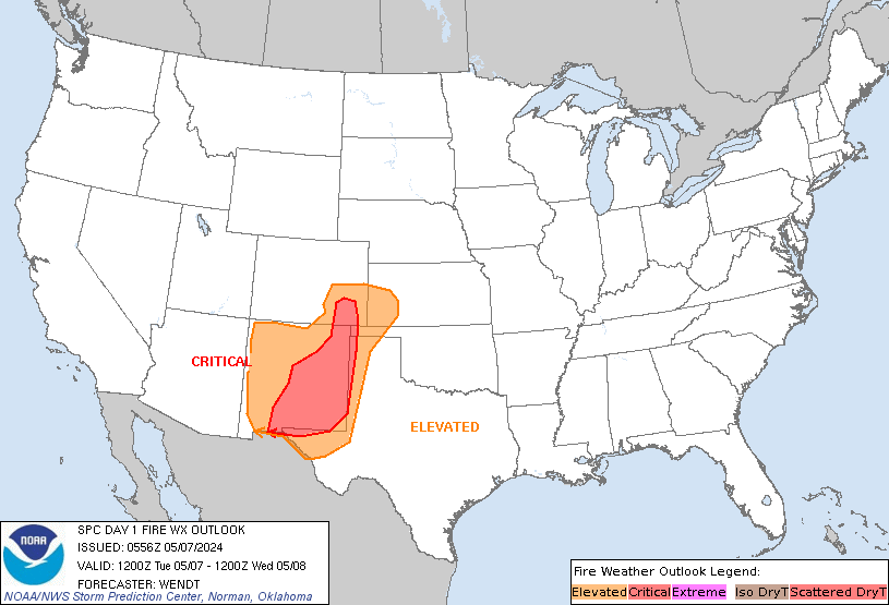 12:58am CDT #SPC Day1 #FireWX Critical: parts of central/eastern new mexico into southeast colorado spc.noaa.gov/products/fire_…