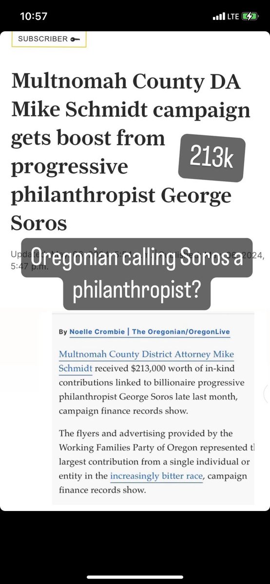 Rep Nelson supports a candidate who is getting money from George Soros…🙄