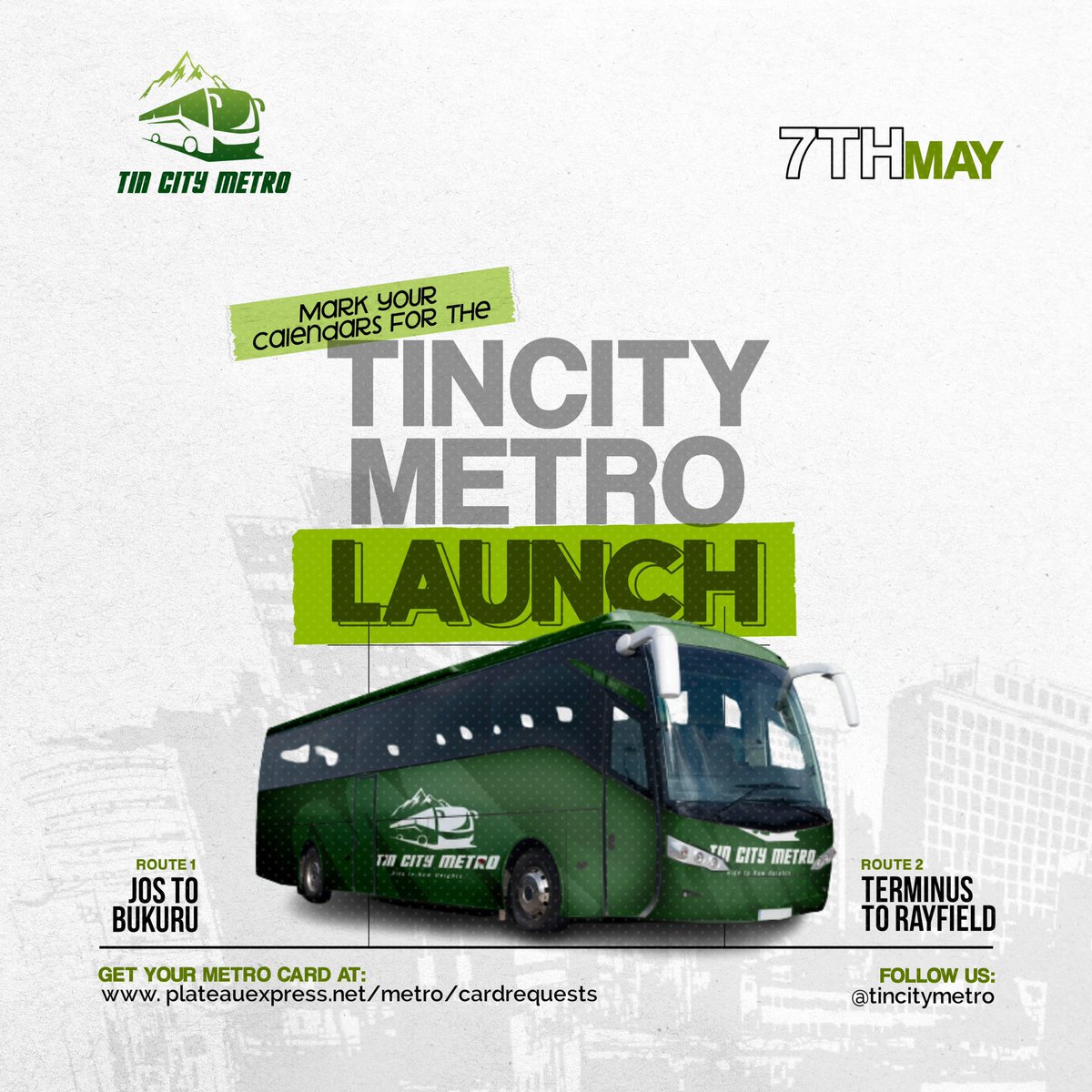 SamuelGwott's tweet photo. Today marks a significant milestone as His Excellency, Barr. @CalebMutfwang, the esteemed Executive Governor of Plateau State, commissions the @tincitymetro bus fleet. 

This launch ushers us into a new era of digitized, safe, and reliable transportation for our city. 

#RideToNewHeights