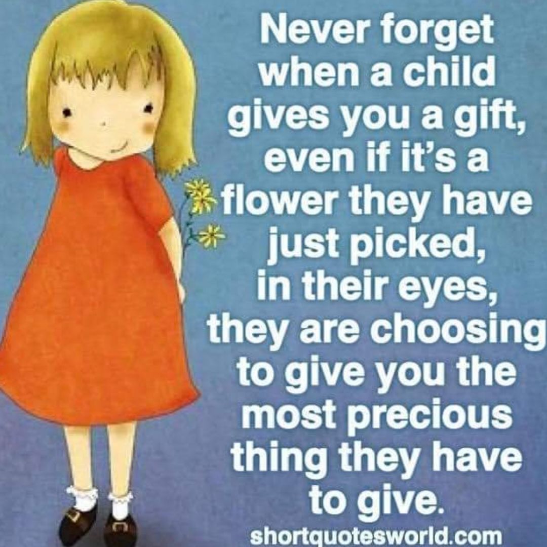 When a child gives you a gift, they're giving you the most precious thing they have. ❤️💙❤️

.
#kindnessmatters #AlwaysBeKind #Kindness #Dailydoseofinspiration #quotesbycatherine #BOOMchallenge #spreadkindness #MakeAdifference