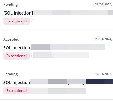 Recently started working aggressively on Critical+ #SQLinjection bugs in @intigriti programs for about a month, and here are the results. I'm really happy with the outcome. #BugBounty