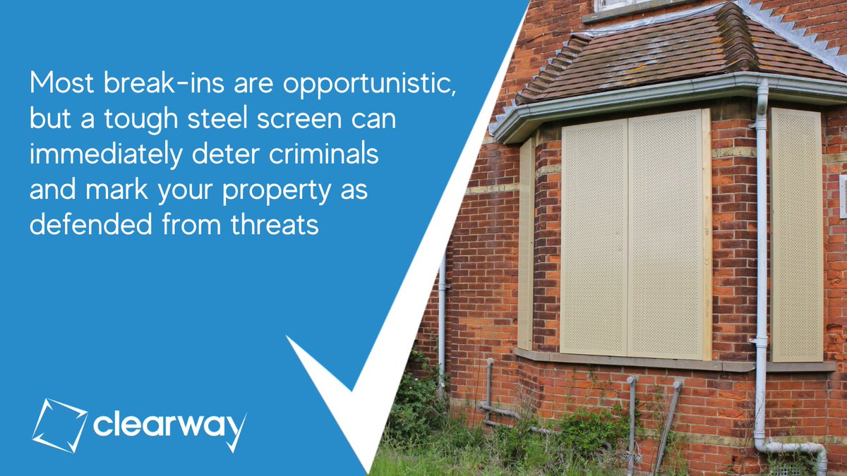 Most break-ins are opportunistic, but a tough steel screen can immediately deter criminals and mark your property as defended from threats. Find out more about our security options here: bit.ly/steelsecurity #security #vacantproperty #steelscreens