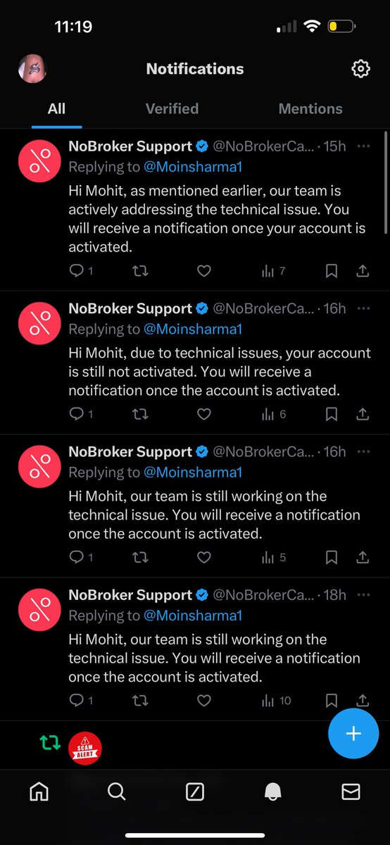 Moinsharma1's tweet image. Always same answer from past 10 months pls give me a valid reason why it is taking so long to activate my ad ? I want to know the reason not this same msg everytime.
@startupindia @nobrokercom @AmitKumarA @tweetofajay @jagograhakjago #nobrokerturns10 #buynsell #Entrepreneurship