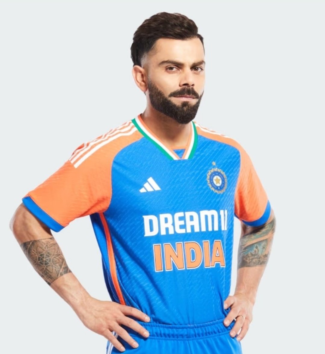 Virat Kohli in India's New Jersey. 🇮🇳

#T20WorldCup2024
#ViratKohli #ViratKohli𓃵