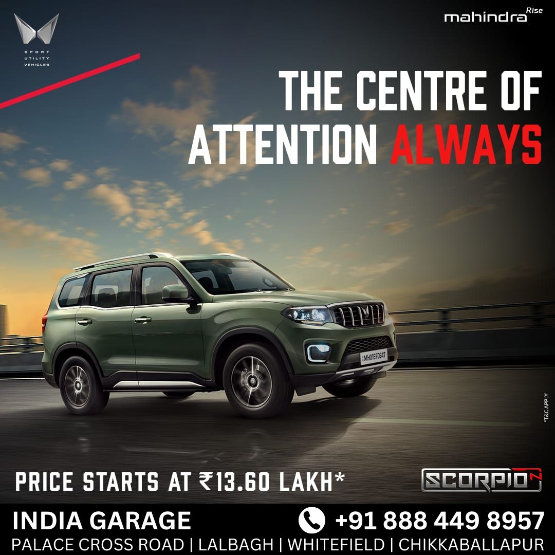 indiagarage1's tweet image. Embrace the intensity of ScorpioN 
 #IntenseVibes #ScorpioPower

Reach us at 📲 636-636-0404
Visit us : india-garage.in