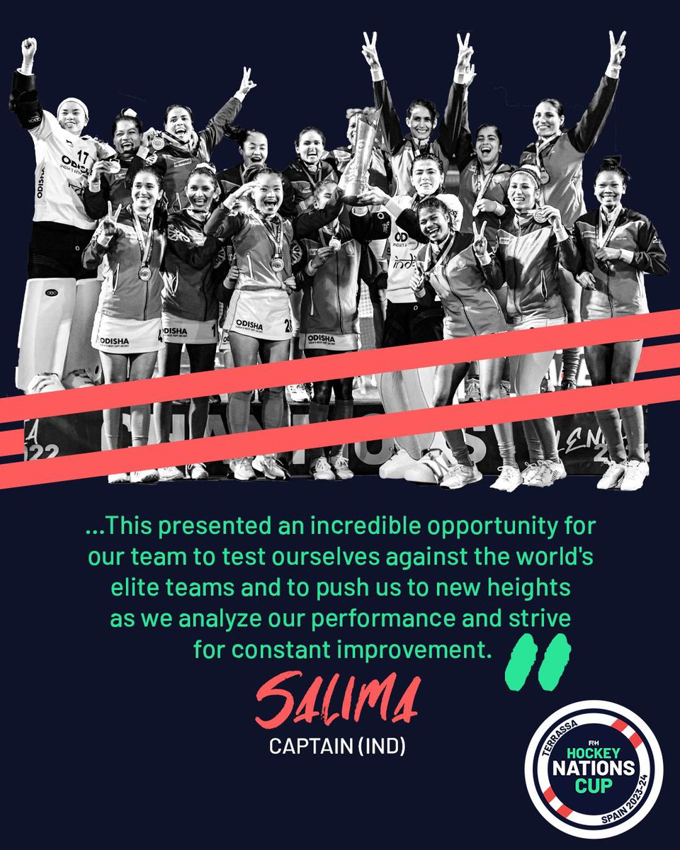 Newly appointed captain of the @TheHockeyIndia women’s team, Salima Tete shared her experience of playing at the previous edition of the FIH Hockey Nations Cup and how valuable the promotion to #FIHProLeague was for her team. The FIH Hockey Men’s Nations Cup 2023-24 will be…