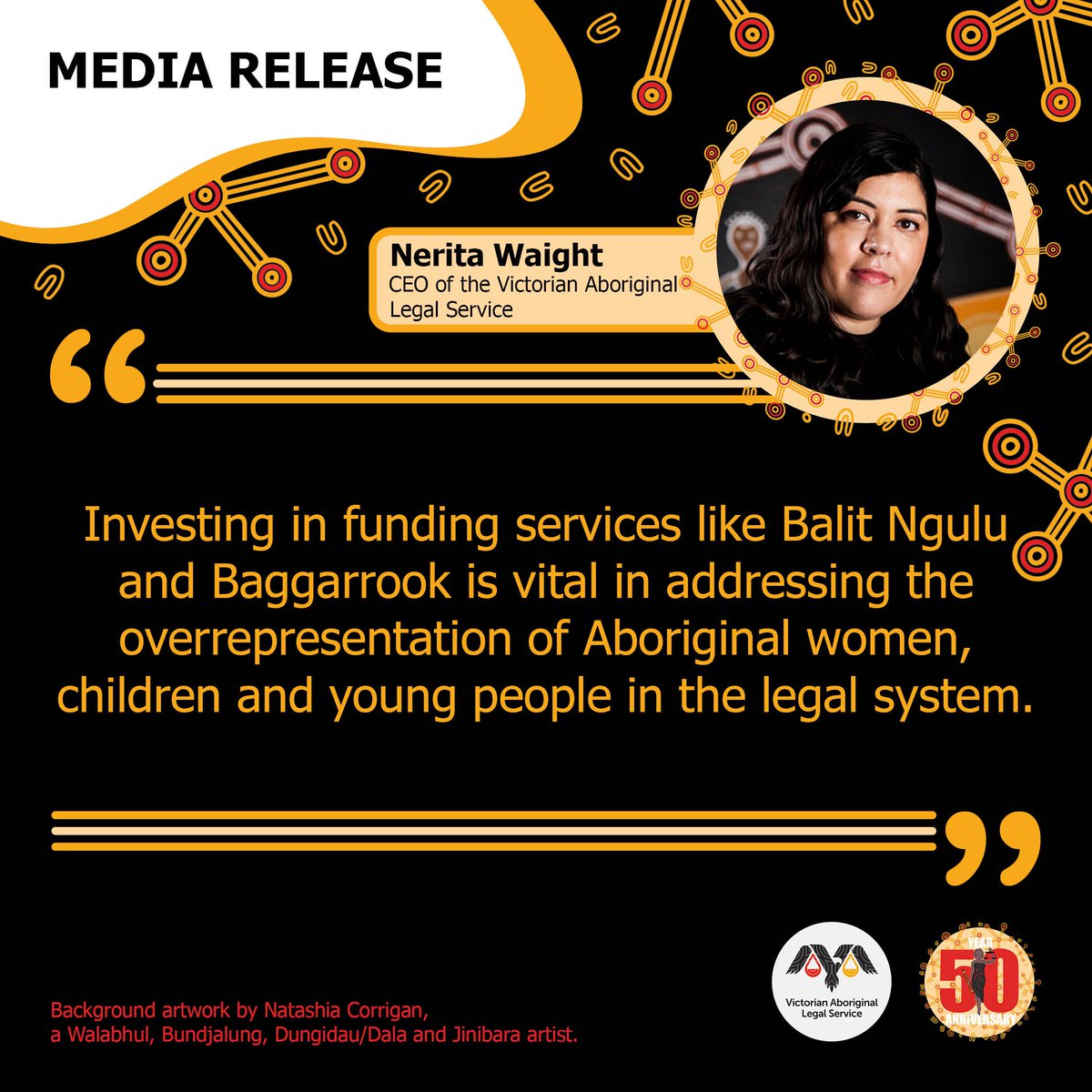 🧵 1/2 Today, the Victorian Government announced an additional four years of base-level funding for VALS’ specialist Balit Ngulu and Baggarrook programs with a commitment for these programs to be made ongoing from the 2027/2028 Financial Year.