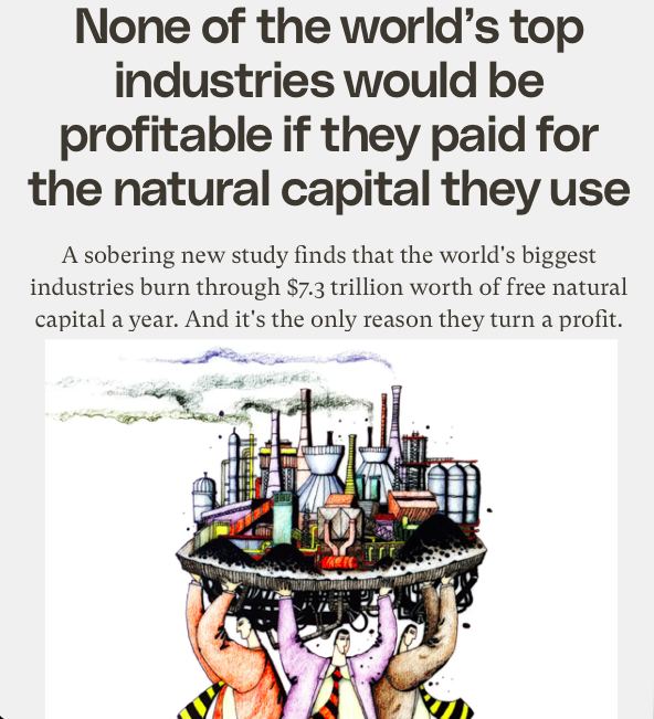 “We are stealing the future, selling it in the present, and calling it GDP.”
-Paul Hawken