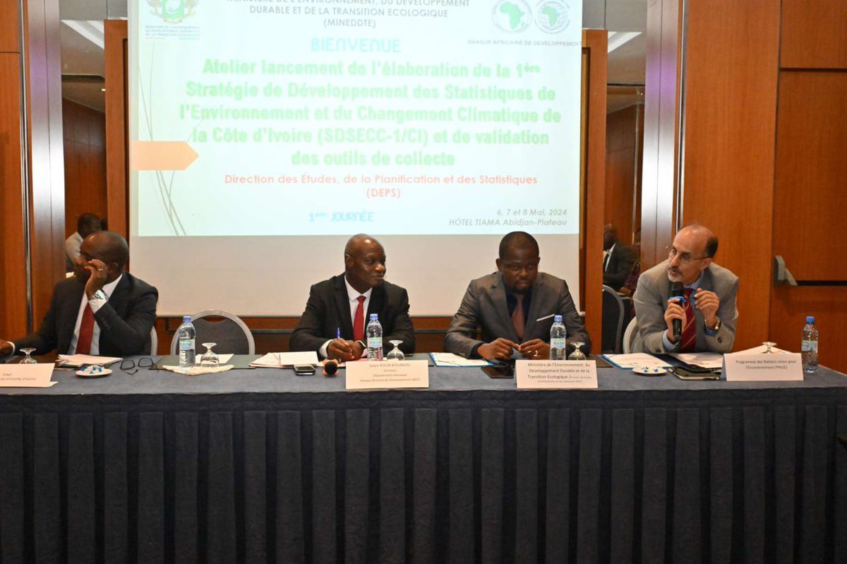 UNEP West Africa Sub-Regional Office, with support from the @AfDB_Group , is advancing the development of Côte d'Ivoire's national strategy on environmental data and statistics, promoting @SDG2030 implementation. Better data empowers effective policies for sustainable progress.