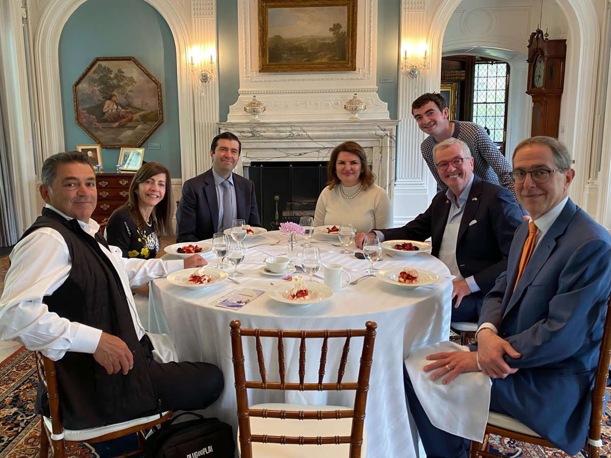 Thank you, @GovMurphy and @FirstLadyNJ, for hosting me and my wife for dinner tonight. We had a wonderful time with you, your son, Christopher Eisgruber, and Tim Sullivan. New Jersey is a great state, and we can't wait to take it to the next level together.