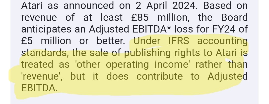 JamieCDubya's tweet image. If I&apos;m reading this right, #FDEV are saying that they are treating the sale of publishing rights as continuing income. Its early and I&apos;ve not had my coffee