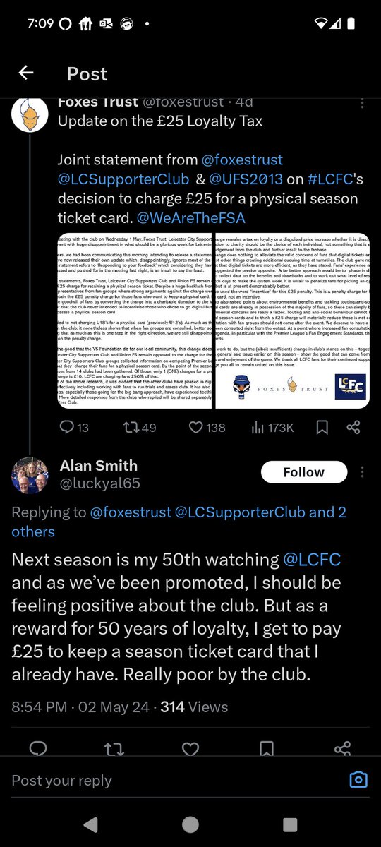 Leicester charging supporters £25 to keep season ticket cards that they already own? Disappointing from a club was once so close to its fans. Seems badly-thought-out more than anything but you can see why fans are calling it a 'loyalty tax'
