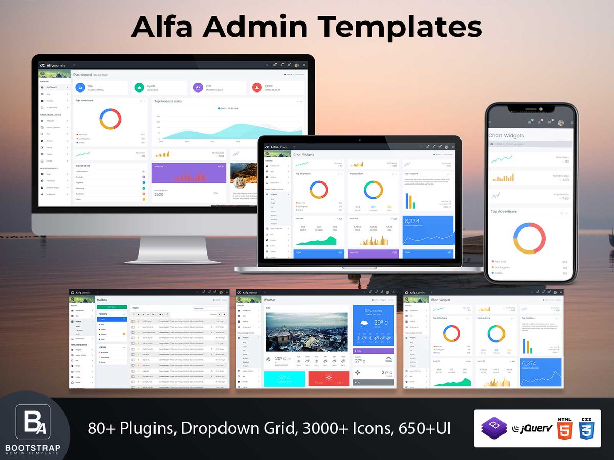 Alfa Bootstrap Admin Dashboard is strong to complete any type of your project requirement.
.
bootstrapadmintemplate.com/product/bootst… 
.
.
#envato #themeforest #AdminPanel #AdminTemplates #ux #ui #uxswipe #sketch #figma #webdesigner #javascript #webdeveloper #adobeXD #Bootstrap #BootstrapAdmin