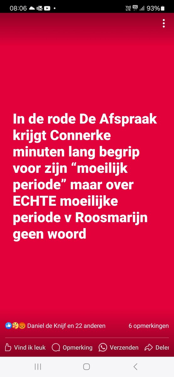 Bericht van de moeder van @BRoosmarijn. 👇 Zo juist. Phara de Aguirre liet Conner Rousseau in #deafspraak minutenlang aan het woord over zijn ´terugkeer´ met veel  empathie voor zijn ´moeilijke periode´.  Over de terugkeer van Roosmarijn na haar strijd tegen kanker geen woord.