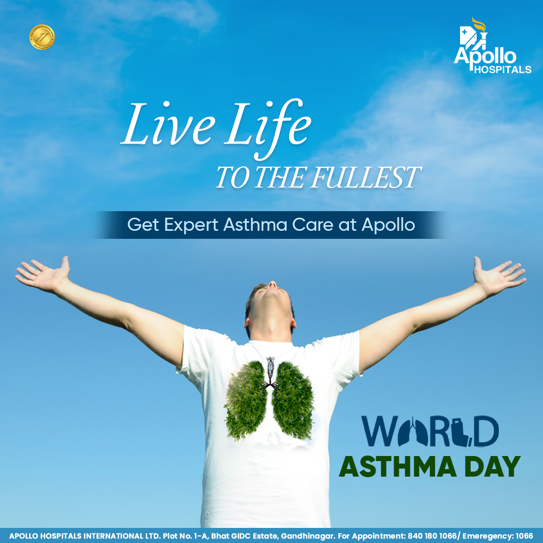 Don't let asthma symptoms limit your world. Apollo Hospitals offers expert care to help you manage your asthma and live an active, fulfilling life. #WorldAsthmaDay #LiveFree

..

#Apollo #ApolloHospitals #YouFirst #ApolloNeverSleeps #EmergencyCare #CareCantWait #SavingLives