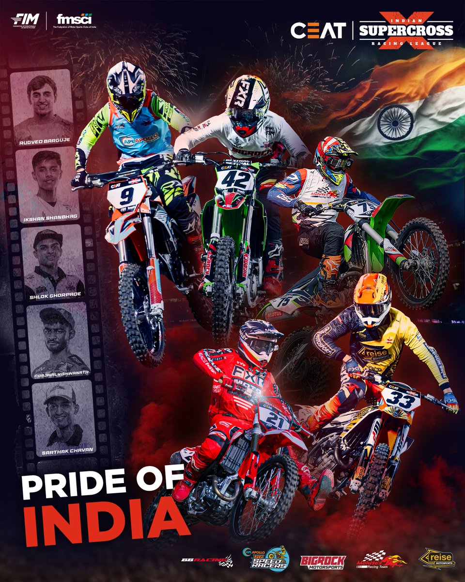 Fueling the nation's pride, one race at a time! #isrl #supercrossindia #supercross #supercrossleague #changethegame #time2race #jointhefamily #flirtwithdirt #ceat #ceatisrl #toyotahilux