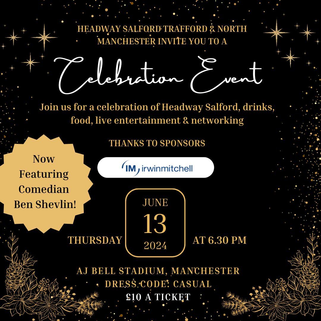 📣 NOW FEATURING COMEDIAN BEN SHEVLIN 💙 
📢 HAVE YOU GOT YOUR TICKET?  Calling all those that working in the brain injury field!
📣JOIN US As we enjoy a charity fundraising &amp; networking evening.
🤩Book your place here: buff.ly/3UJ1125 
#charity