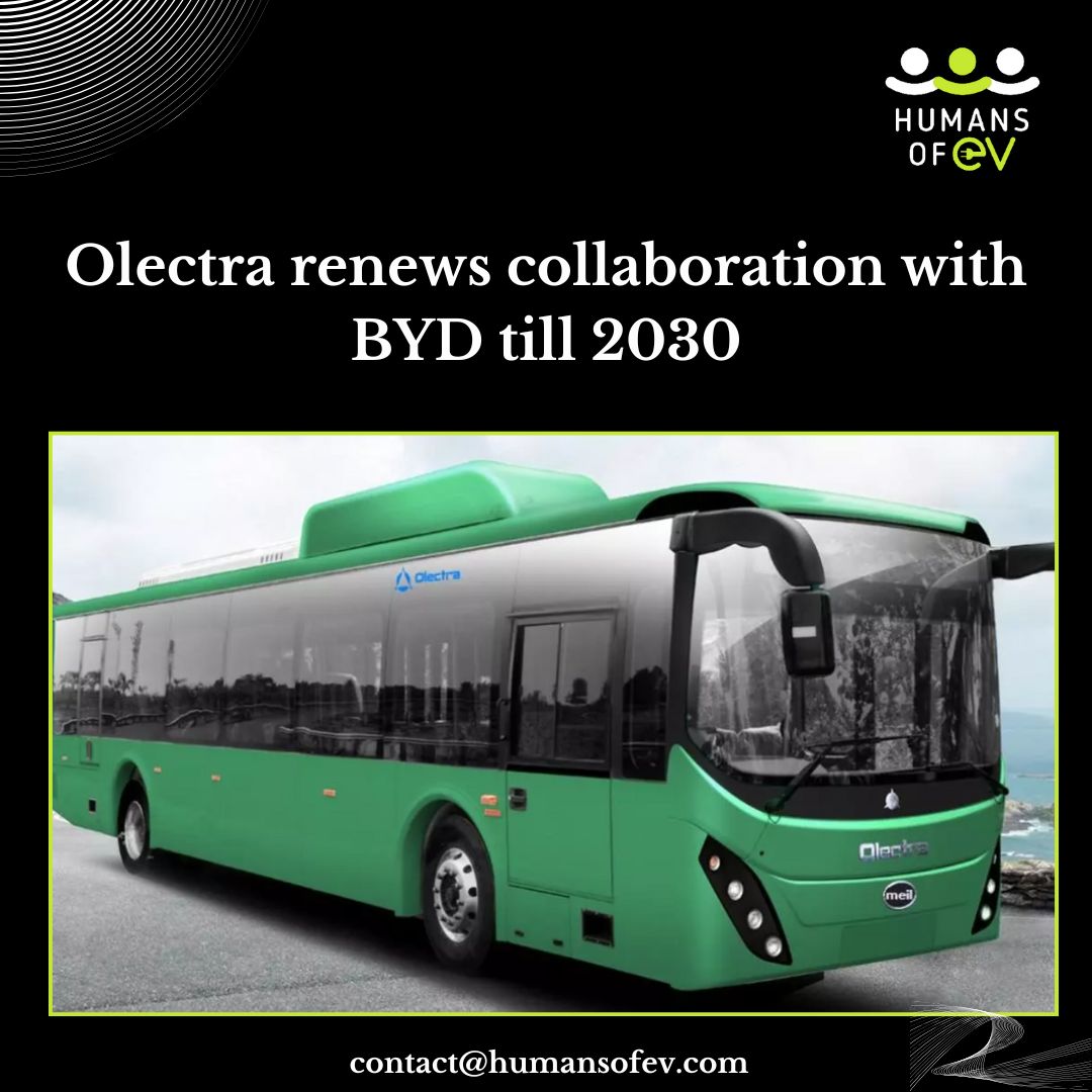 Olectra Greentech Limited has renewed its collaboration agreement with BYD, a Chinese EV major, until December 31, 2030.
#electricmobility #evcharging #innovation #humansofev #olectra #evbus #electricvehicles #byd #electriccars #electricbike #ebike #ev