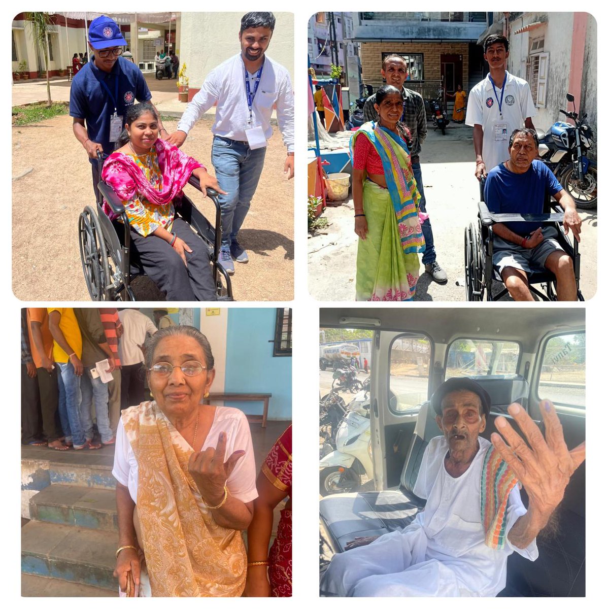 The Inclusive Elections of India The Voters have proudly cast their vote #IVoteforSure #MeraVoteDeshkeliye #ChunavKaParv #DeshKaGarv #LokSabhaElection2024 #InclusiveElection