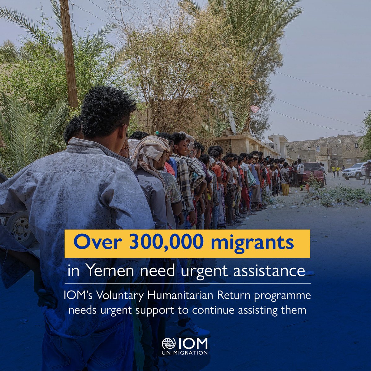 It’s estimated that 300,000+ migrants will need humanitarian assistance in Yemen this year. Despite the successful return of 2,300 migrants in 2024, additional funding is urgently needed to address the needs of stranded migrants. 🔗 Read more: tinyurl.com/n9xv6a52