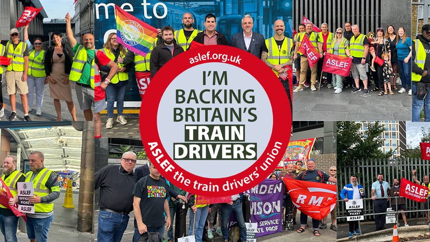 Solidarity with our members taking strike action today at c2c, Greater Anglia, GTR Great Northern Thameslink, Southeastern, Southern/Gatwick Express, South Western Railway and Island Line. Every worker deserves a fair deal. #ASLEFStrike